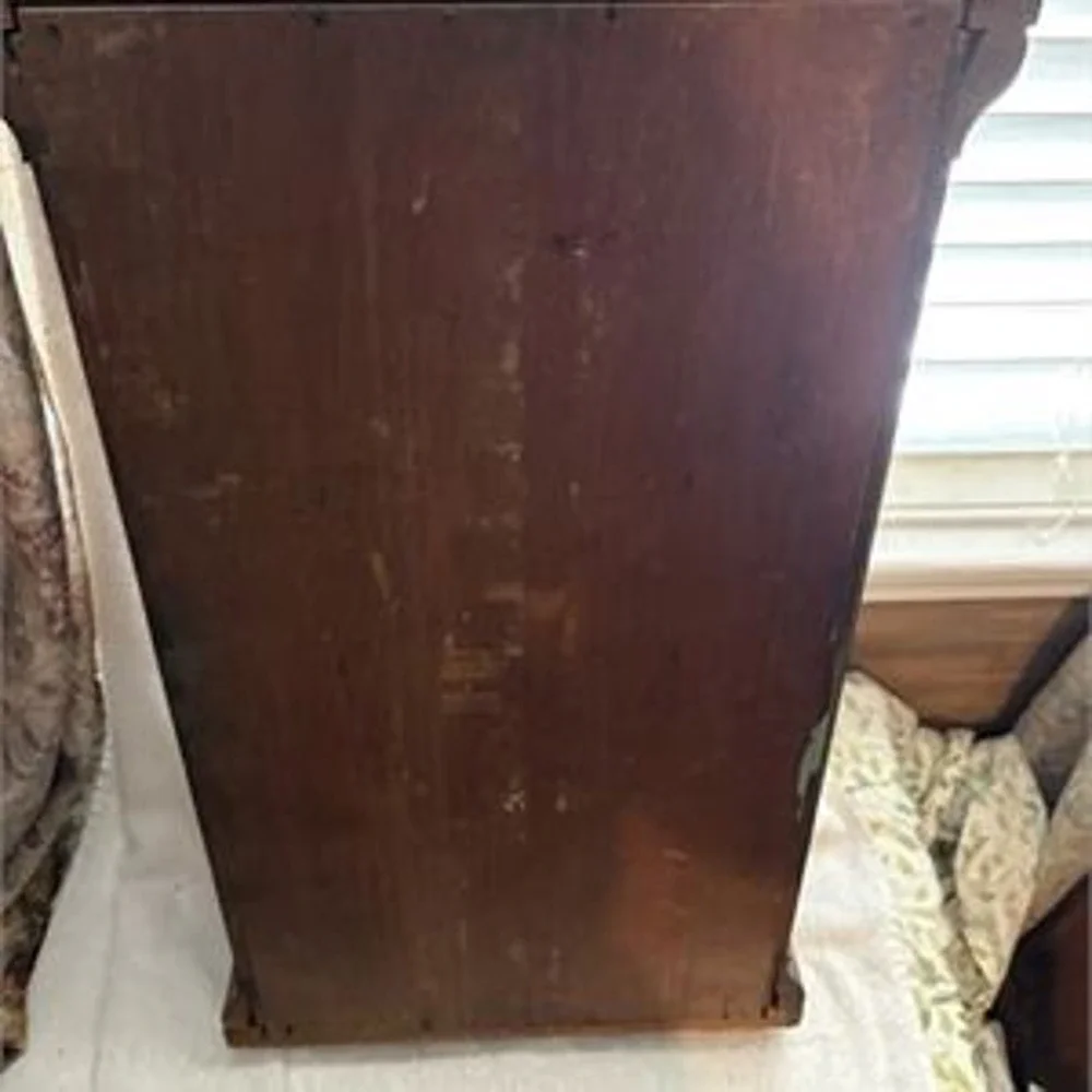 Antique Seth Thomas Ogee Shelf Clock Reverse Painted Tablet Burl Columns As Is